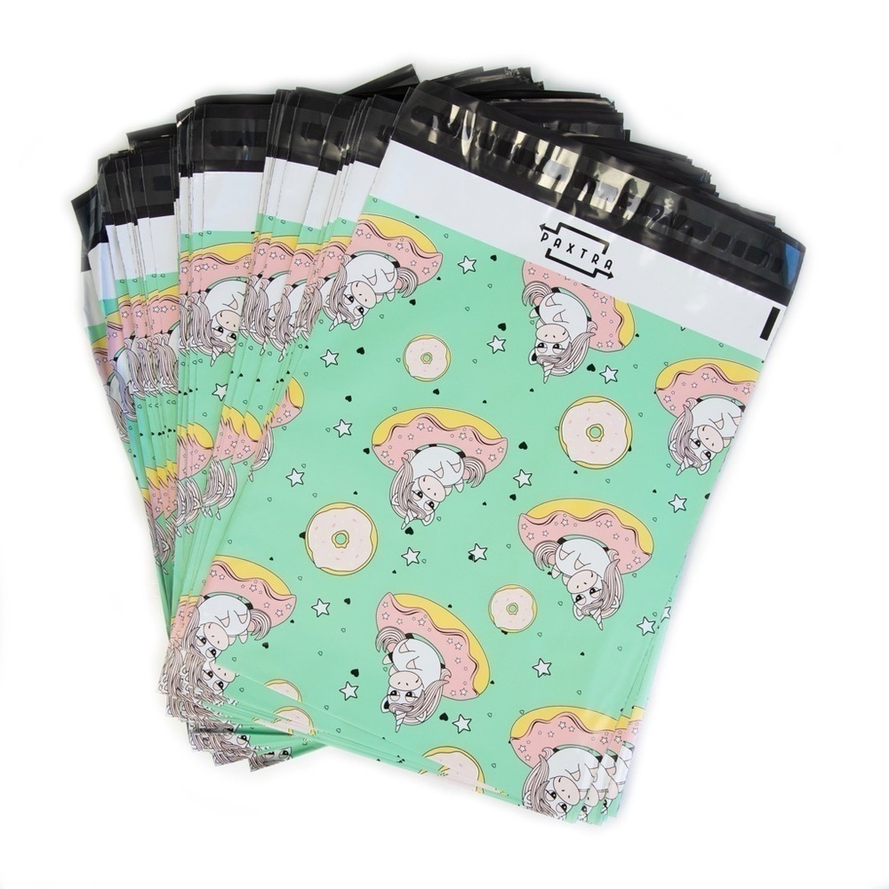100 12x15 in unicorns on doughnuts polymailers new